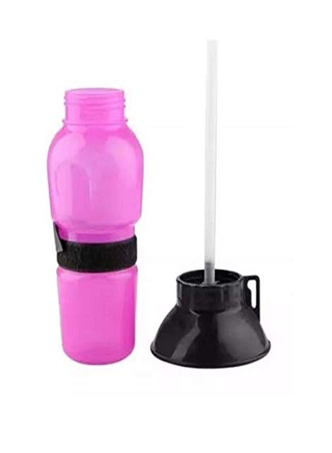 Nightstar Plastic Portable Aqua Dog Travel Water Bowl Bottle Sipper for Pets Dog (Pink) - Image 2